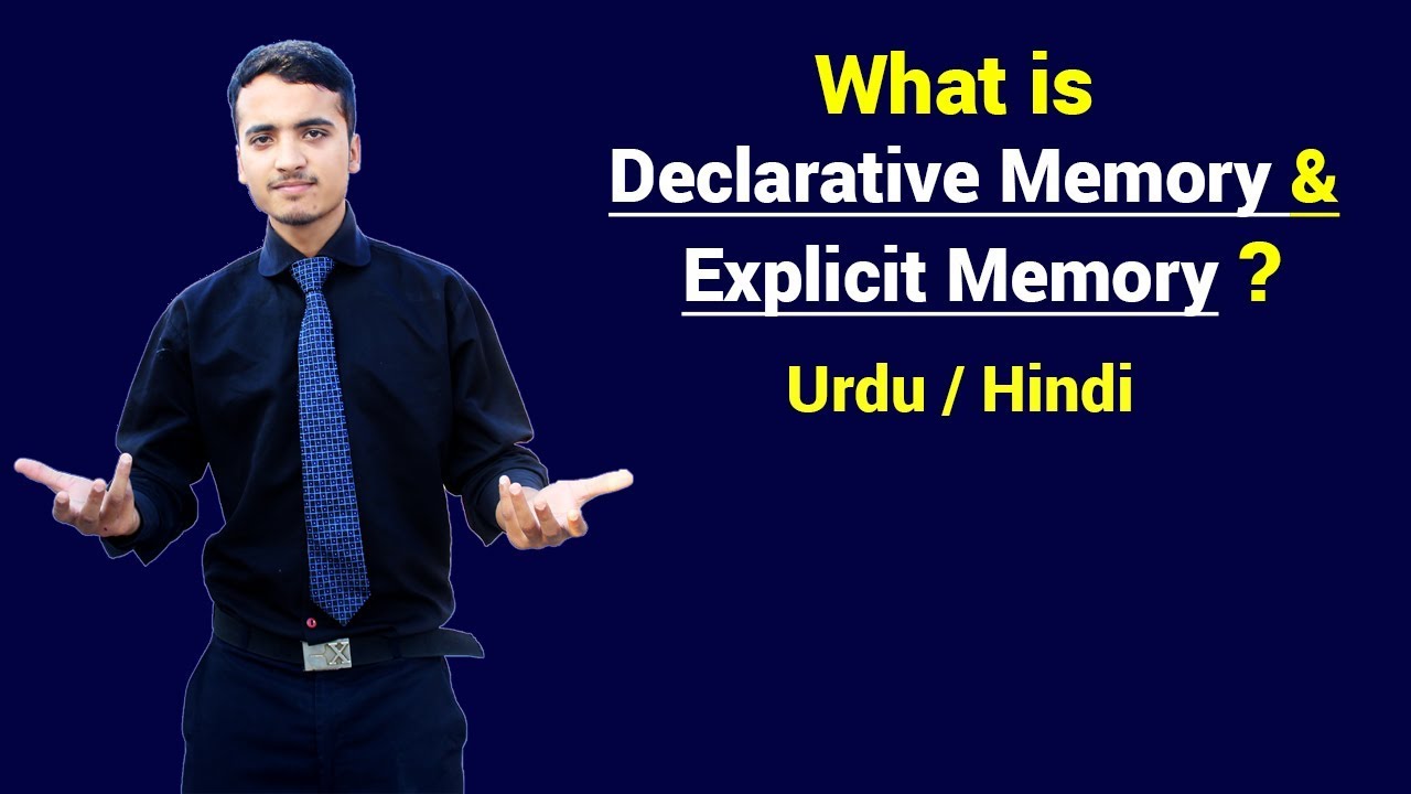 What is declarative memory explicit memory urdu hindi youtube