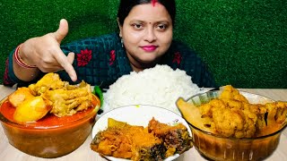 Asmar Eating, Rice with Coliflower  🐟 fish jol, Spicy 🔥 Chicken 🍗 Lal Lal Jol,