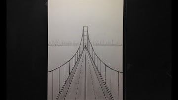 How To Draw a Bridge in One Point Perspective