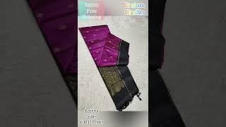 Pure kanchipuram Double wrap soft silk sarees |Light weight Sarees