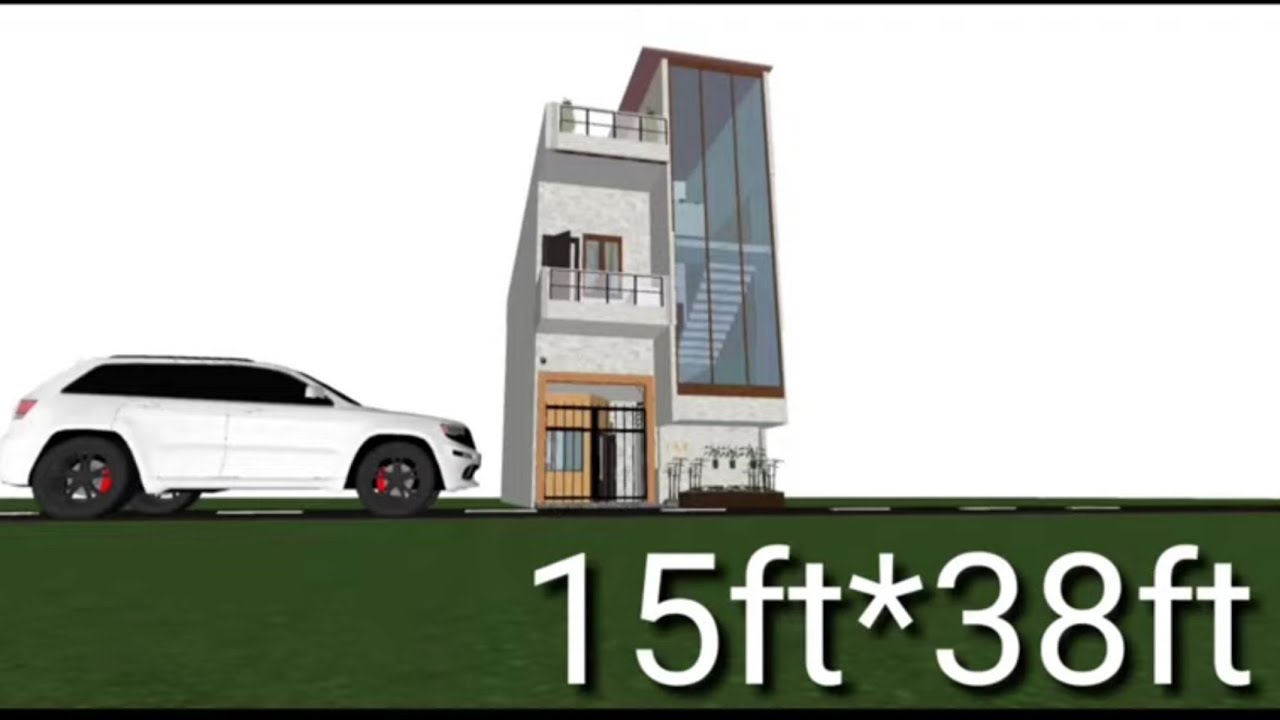 60 Gaz duplex house design, 15ft*38ft house design - YouTube