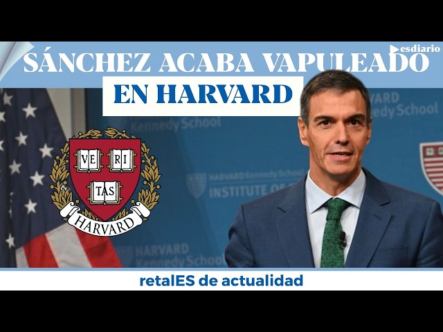 Sánchez va a lucirse a Harvard y acaba vapuleado por la corrupción de su partido y su familia