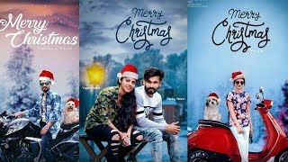 Happy Christmas photo editing concepts 2k18 ll christmas photo pose ll by rout tutorial screenshot 5