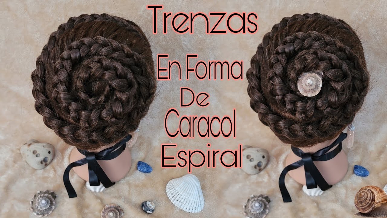 TRENZAS EN FORMA DE CARACOL 🐌 (trenza espiral )