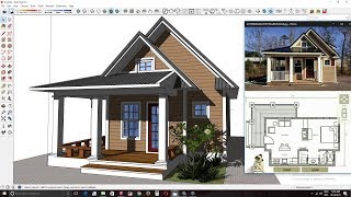 Sketchup Modeling One Bedroom House Plan From Photo H01 Sketchup Modeling One Bedroom House Plan From Photo House plan channel bring you the best house design. Every plans with