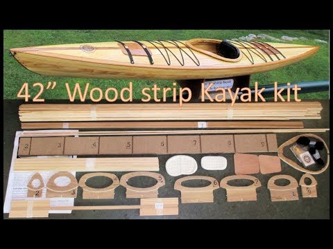 42 wood strip kayak kit - YouTube