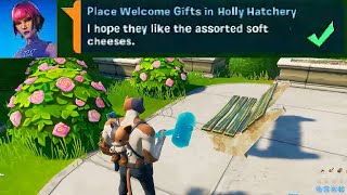Place Welcome Gifts in Holly Hatchery - Fortnite