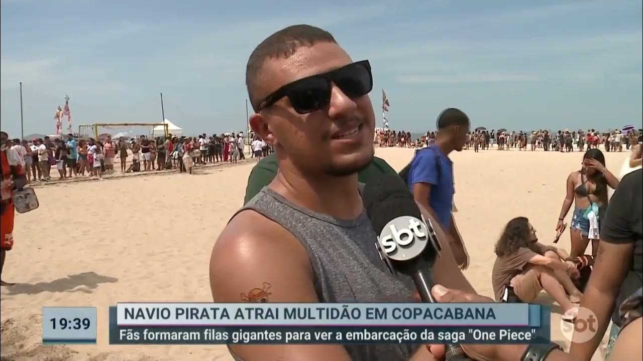 One Piece News on X: 🚨 ONE PIECE NO SBT! O SBT fez uma reportagem sobre o  Going Merry em Copacabana que foi ao ar hoje às 13h25! Na reportagem é dito