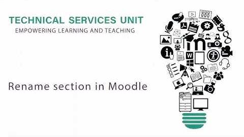 Rename Section in Moodle