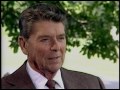 President Reagan during an Interview with Sam Donaldson Regarding Frank Reynolds on July 20, 1983