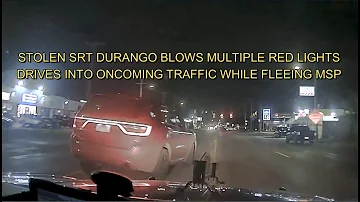 Stolen Dodge Durango SRT Takes Michigan State Police on Wild High Speed Chase Through Detroit