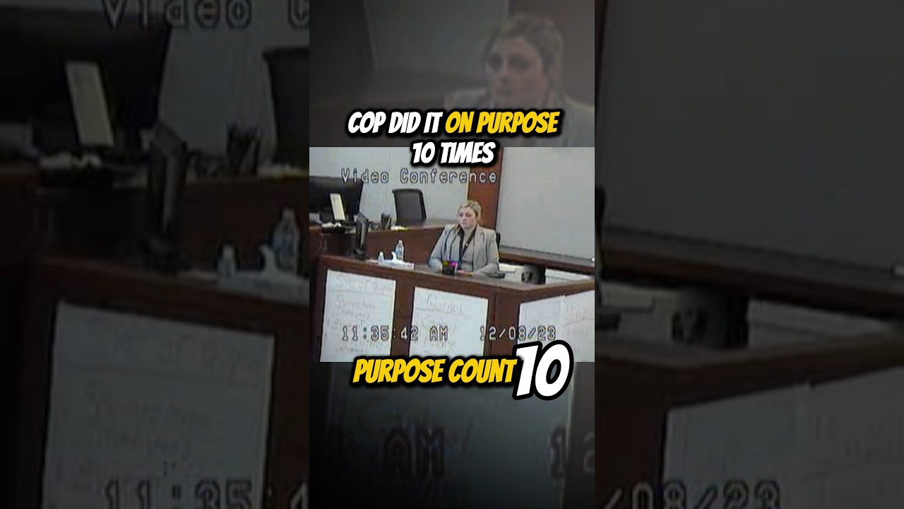 Cop admits to doing it on purpose 10 times 