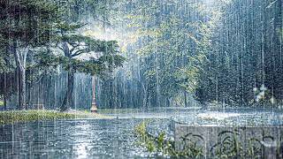 Drift Off to Sleep with Heavy Rain Sounds for Insomnia | Deep Sleep, Tinnitus, White Noise ASMR
