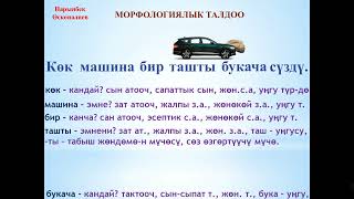 Морфологиялык талдоо