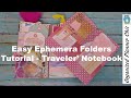 Easy Ephemera Folders Tutorial | Traveler's Notebook | Multiple Pockets Kraft Folder