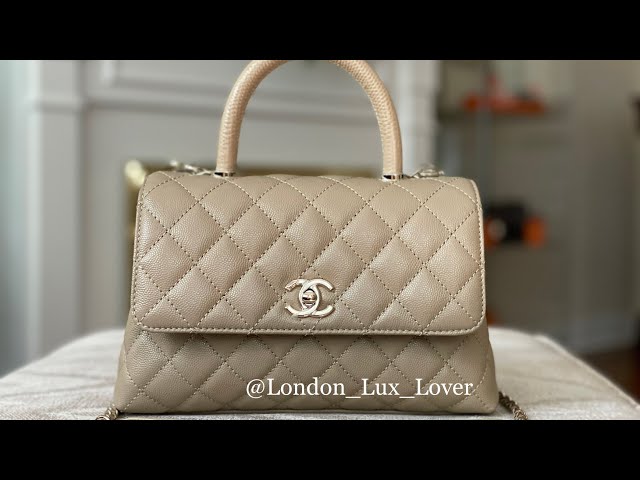 CHANEL 21A Dark Beige Small Coco Handle 