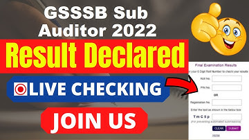 GSSSB Sub Auditor 2022 Result (Declared) - Check Your GSSSB Sub Auditor 2022 Result Here
