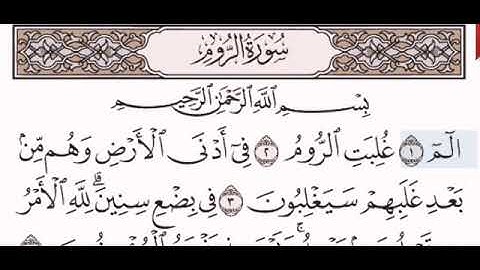 سورة الروم $لفضيلة الشيخ علي الحذيفي