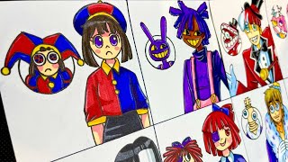 [Drawing] The Amazing Digital Circus But Human 01 : Humanized Pomni,Jax,Ragatha,Gangle