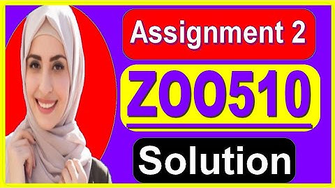 ZOO510 Assignment 2 solution Spring 2020