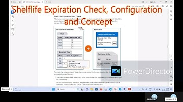 SAP S4HANA Sourcing and Procurement-Inventory management - Shelf life expiration check and config.