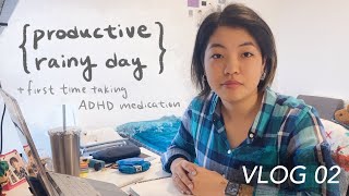 productive rainy day: first time taking ADHD medication [VLOG 02]