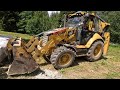 Caterpillar 432F-холостые обороты-140 бар, полный газ-280! Устраняю колхоз очередного гидравлика!