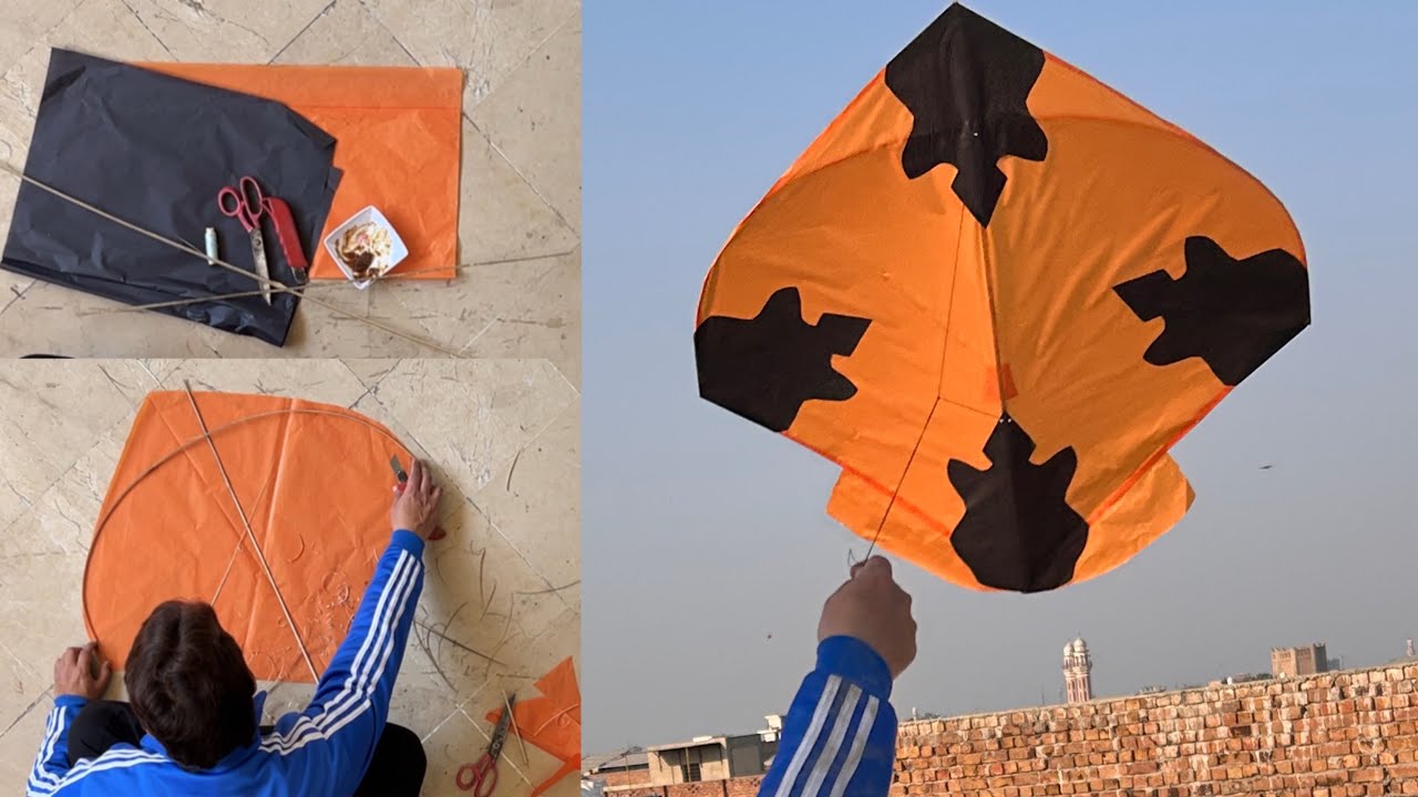 Изготовление и запуск воздушного змея Тава || Урок по изготовлению воздушного змея || Поделки из ...