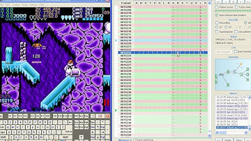 FCEUX TASEditor - more Battletoads glitches in Level 4.