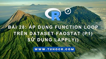 HỌC R SIÊU NHANH - BÀI 28 - ÁP DỤNG FUNCTION LOOP TRÊN DATASET FAOSTAT (P1) | SỬ DỤNG LAPPLY()