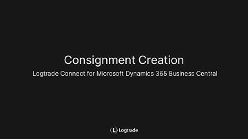 Consignment Creation