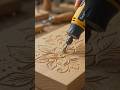 🔧 Mini Rotary Engraver | Floral Pattern Wood Carving in Action