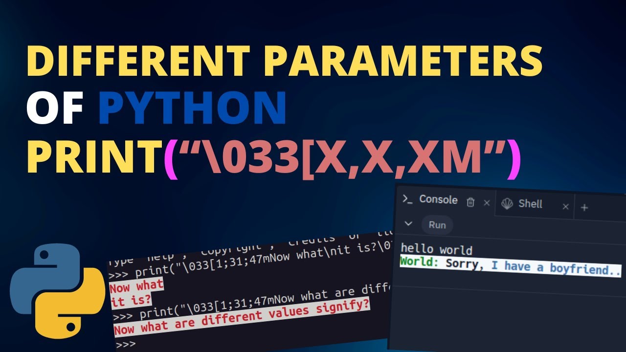 How to use colors in terminal without any module in python || Different ...