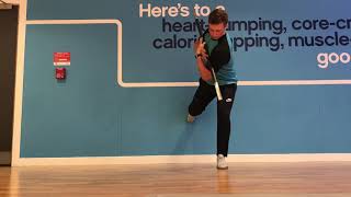 SINGLE LEG BACK SWING AGAINST WALL