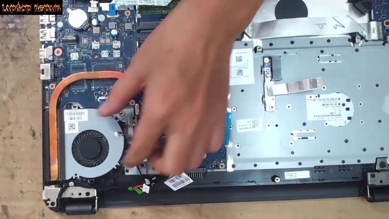 HP 15 AC183TU Disassembly and fan cleaning - laptop repair - YouTube