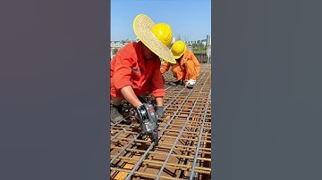 rebar tying machine used on construction field #construction #rebar