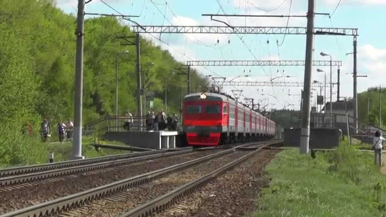 Электропоезд ЭР2Т-7159 перегон Голицыно - Петелино