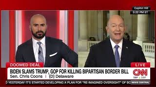 Senator Coons appears on CNN Newsroom with Boris Sanchez on February 6, 2024