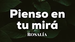 ROSALÍA - PIENSO EN TU MIRÁ ( LETRA/ ENGLISH LYRICS)