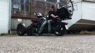 CanAm Ryker wheelchair holder and little ride.