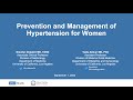 Prevention and Management of Hypertension for Women | UCLA Health Nephrology &amp; OBG-MFM