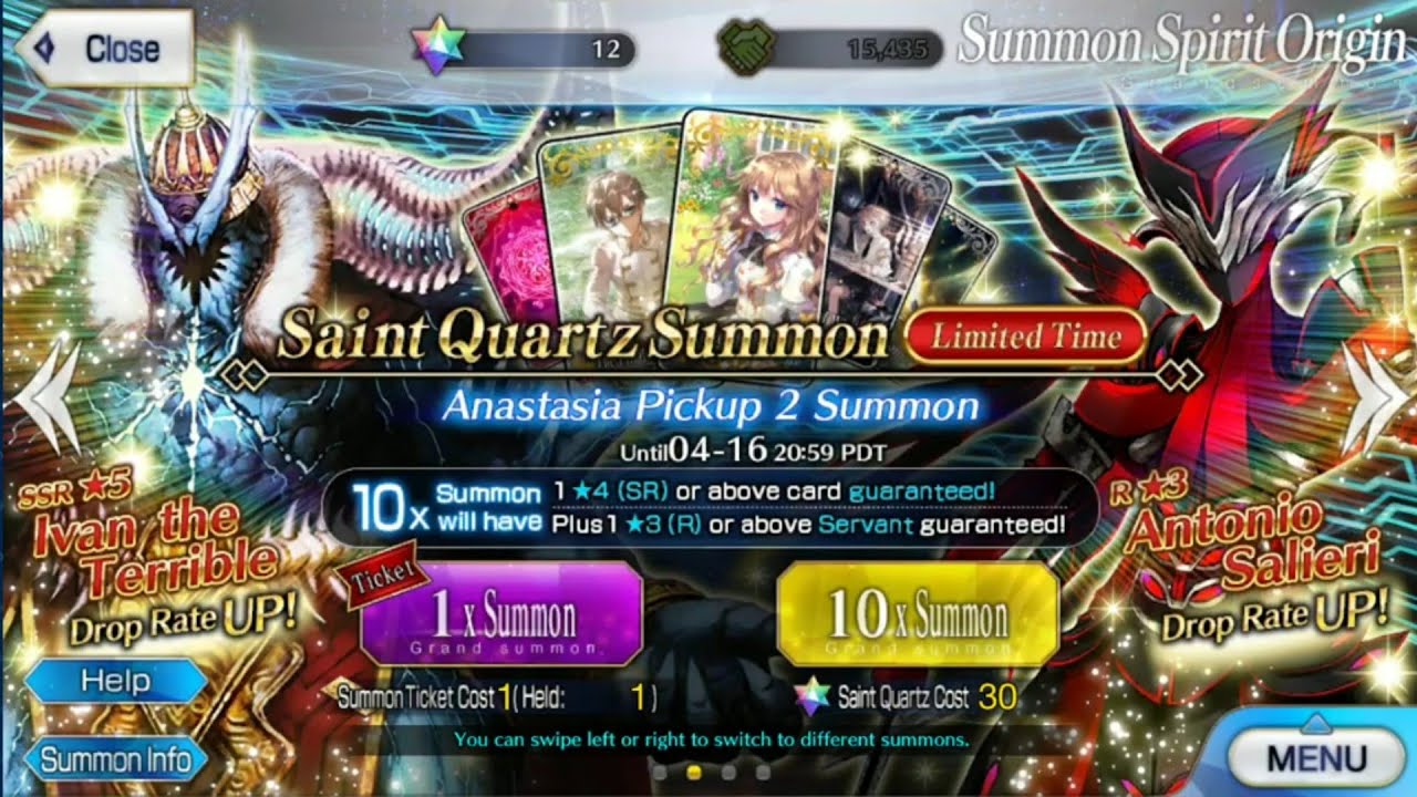 Fate Grand Order Summon - Part 33 ( Use 1 ticket )!!! - YouTube