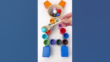 Color Sorting ASMR Reverse #asmr #marblerun