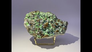 Fine Mineral Specimen: Malachite and Goethite pseudomorph after Quartz Crystals from China