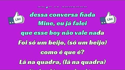 LANCE DE ESCOLA Mine e Kysha - Só um Beijo KARAOKE