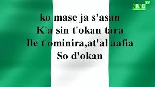 Yoruba Nigeria National Anthem In Yoruba Language Nbnu Tv
