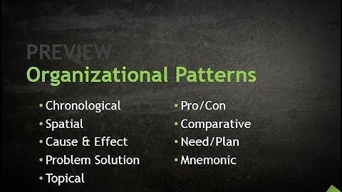 Organizational Patterns
