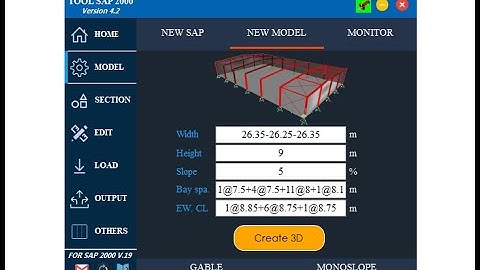 MÔ HÌNH 3D CÔNG TRÌNH KẾT CẤU THÉP VÀ XUẤT BÁO CÁO TÍNH TOÁN CẤU KIỆN BẰNG TOOL SAP2000-VERSION 4.2