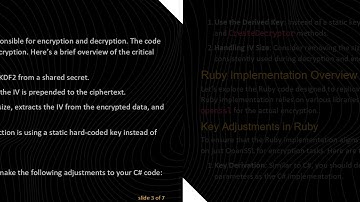 How to Ensure AES Encryption Compatibility Between C#  and Ruby