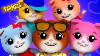 Five Little Kittens | Nursery Rhymes Songs For Children | Kids Song Playlist by Farmees